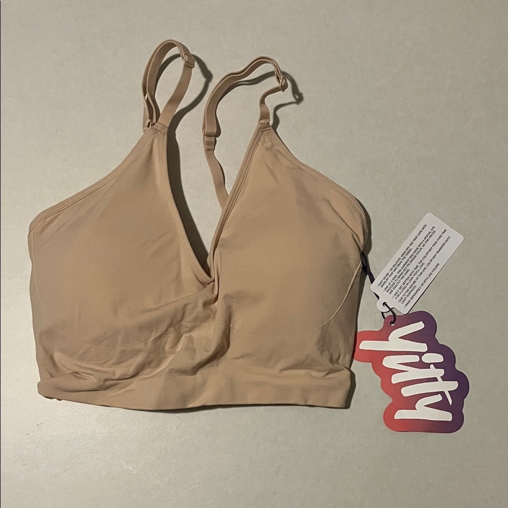 NWT YITTY Nude Seamless Bralette - Light Beige Size M/L